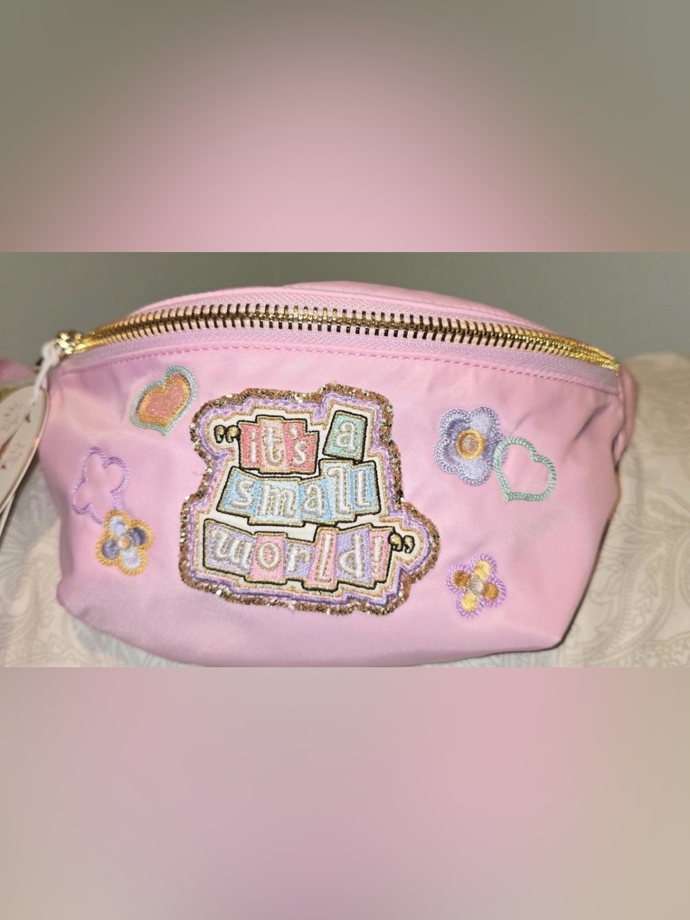 Stoney Clover Lane Pink 'It's a Small World' Appliqué Waist Pack